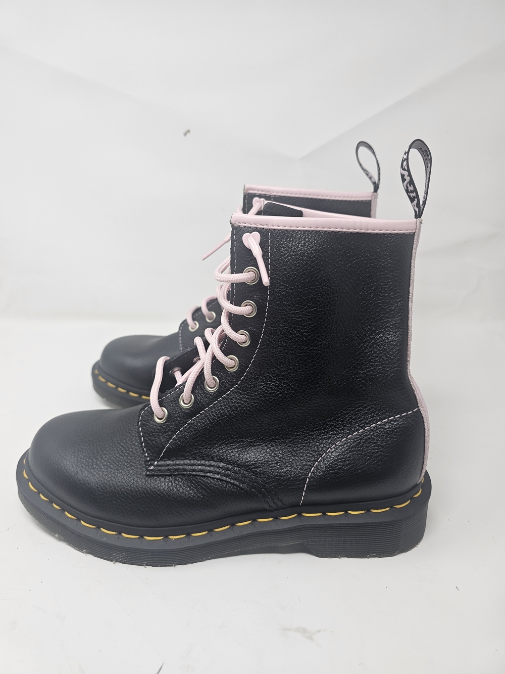 Dr. Martens-(WMNS) Dr. Martens 1460 Contrast Leather Lace Up Boots 'Black Pink. - Picture 7 of 12